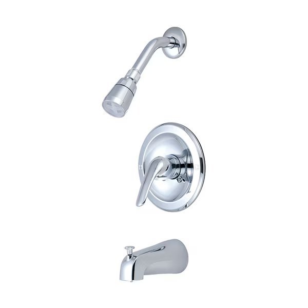 Single Handle Tub/Shower Set, IPS, Wallmount, Polished Chrome, Olympia Faucets, Mfr#: P-2000