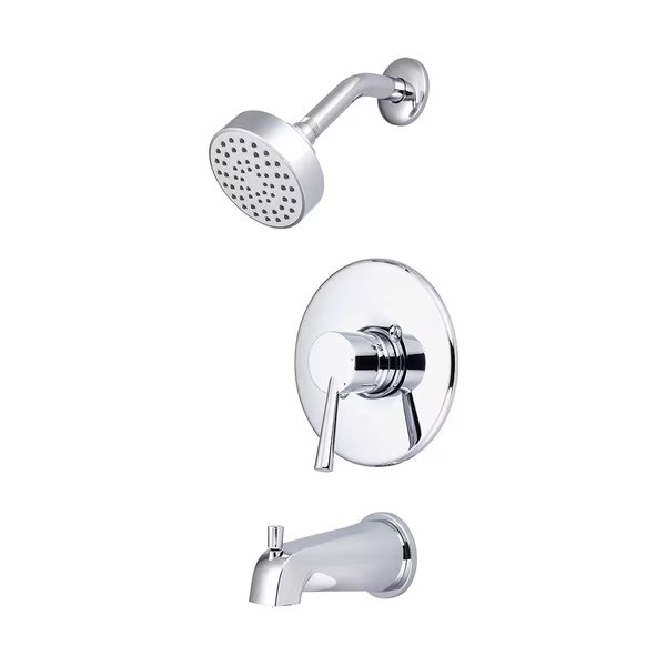 Single Handle Tub/Shower Trim Set, Wallmount, Polished Chrome, Olympia Faucets, Mfr#: T-2370