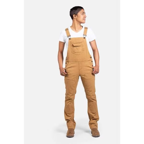 Freshley Overall - Saddle Brown Canvas 00x32, Dovetail Workwear, Mfr#: DWS21O1C-220-00x32