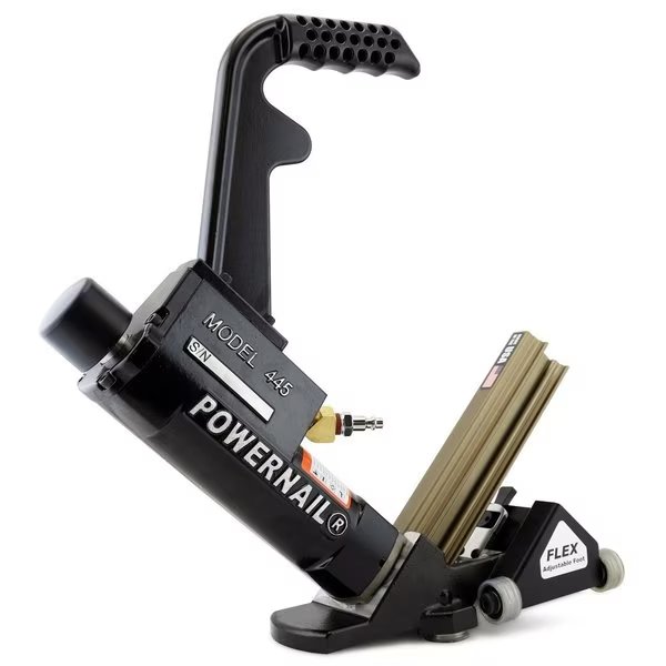 445PRLSW Pneumatic 16-Gauge L-Cleat Flooring Nailer w/ Adjustable Rolling Base, Powernail, Mfr#: 445PRLSW