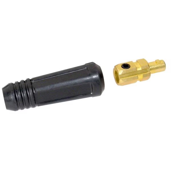 Dinse Style Cable Connector, #1 to #1/0 Cable, Male Only, Powerweld, Mfr#: CCD3550-M