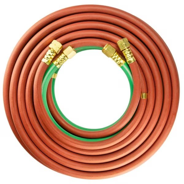 Twin Welding Hose Assembly, 1/4" x 12', Grade R, Powerweld, Mfr#: PW14-12