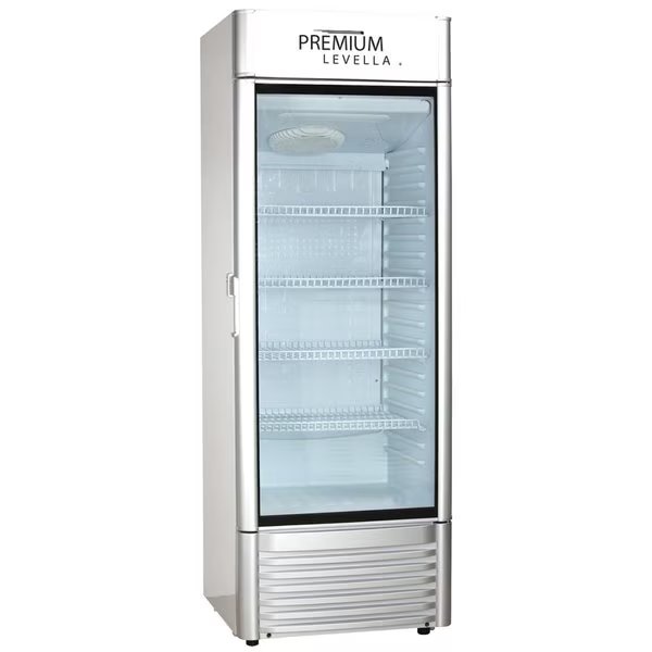 Premium Levella 15.5 cu. ft. Commercial Display Refrigerator One Glass Door Merchandiser in Silver, Premium Levella, Mfr#: PRF155DX