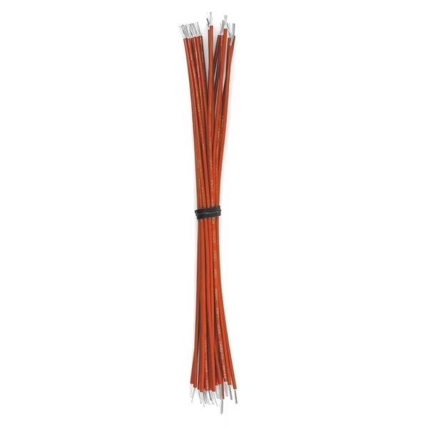 Cut And Stripped Wire, 22 AWG UL1061, Stranded, Orange 12in Leads, 500PK, Remington Industries, Mfr#: CS22UL1061STRORA-12-500