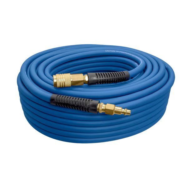E14100PVCR 1/4" x 100' PVC / Rubber Hybrid Air Hose with Brass Fitting, Estwing, Mfr#: E14100PVCR