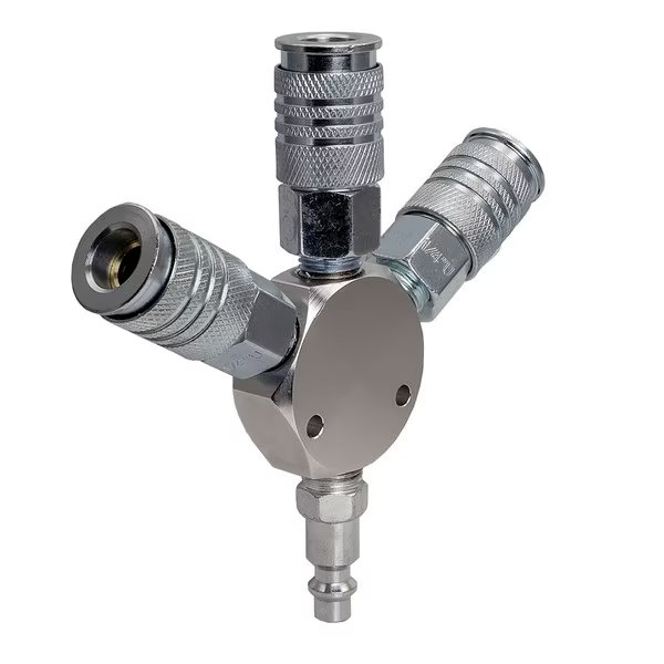 PS3WAM 3-Way 1/4" Universal Steel Air Manifold with Quick Connect Coup, Freeman, Mfr#: PS3WAM