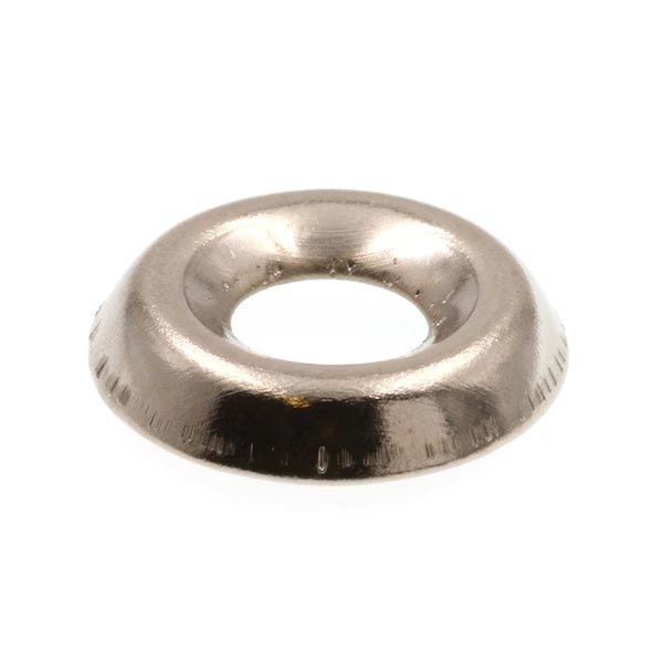 Countersunk Washer, Fits Bolt Size #6 , Steel Nickel Plated Finish, 50 PK