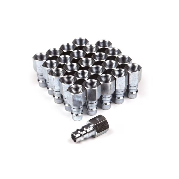 Hi Flow Plug Steel 1/4" x 1/4" Female - Bulk 25PCS, Primefit, Mfr#: HP1414FS-B25-P