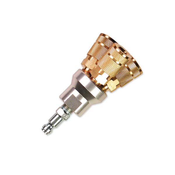 Automotive Style 3-Way Round Manifold w/ 3 Couplers, Plug, Primefit, Mfr#: M1401A-5