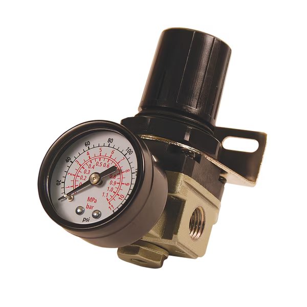 1/4"Mini Air Regulator w/ Gauge, Primefit, Mfr#: R1401G