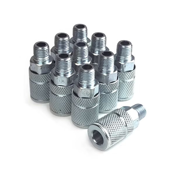 T/Auto 6-Ball Coupler 1/4" x 1/4" Male Steel, Primefit, Mfr#: XTC1414MS6-B10-P