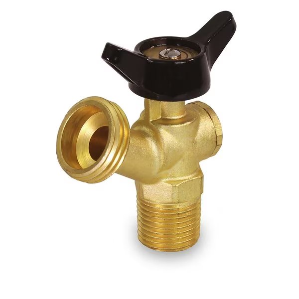 MIP Inletx3/4" MHT Outlet Boiler Drain Valve, Brass 3/4", Everflow, Mfr#: 46342-NL
