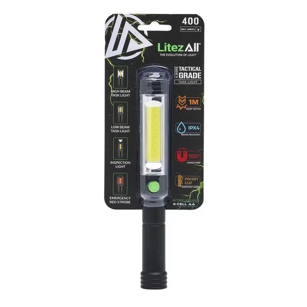 400 Lumen COB LED Jumbo Pen Light with Task Light, Litezall, Mfr#: LA-TSK-8/32