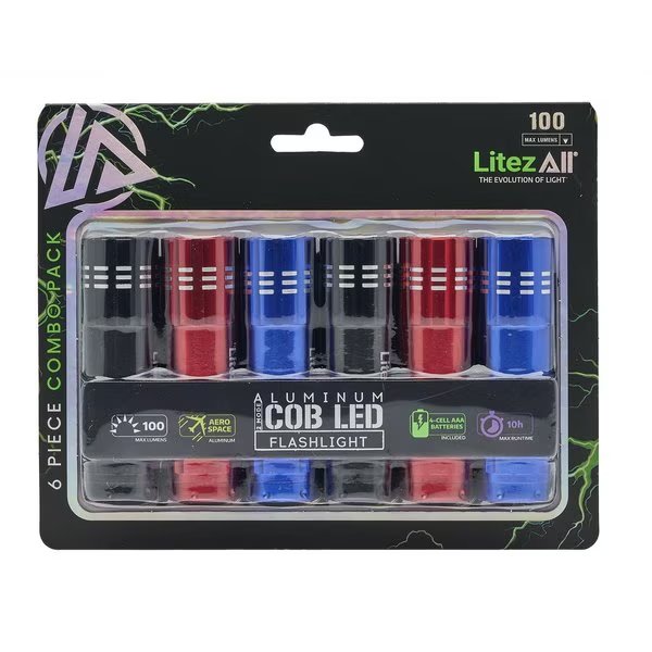Aluminum Pocket Flashlight, Litezall, Mfr#: LA-COBFTHNX6-6/12