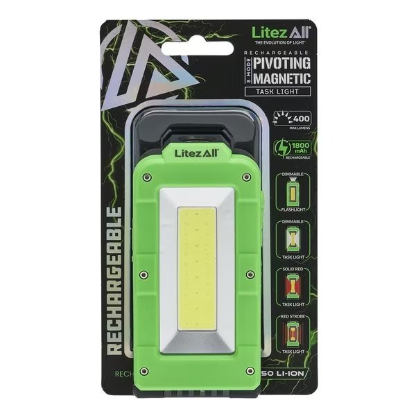 Rechargeable Pivot Work Light, Litezall, Mfr#: LA-PVTWLRCH-12