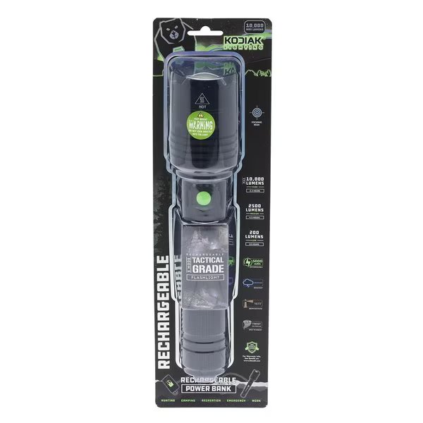 Kiran 10,000 Lumen Tactical Flashlight, Kodiak, Mfr#: K-KIRAN-6/12