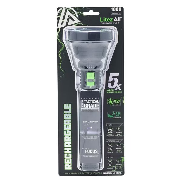 Rechargeable Ultac Ultra Lite Soft Touch Flashlight, Litezall, Mfr#: LA-ULTAC2-4/16