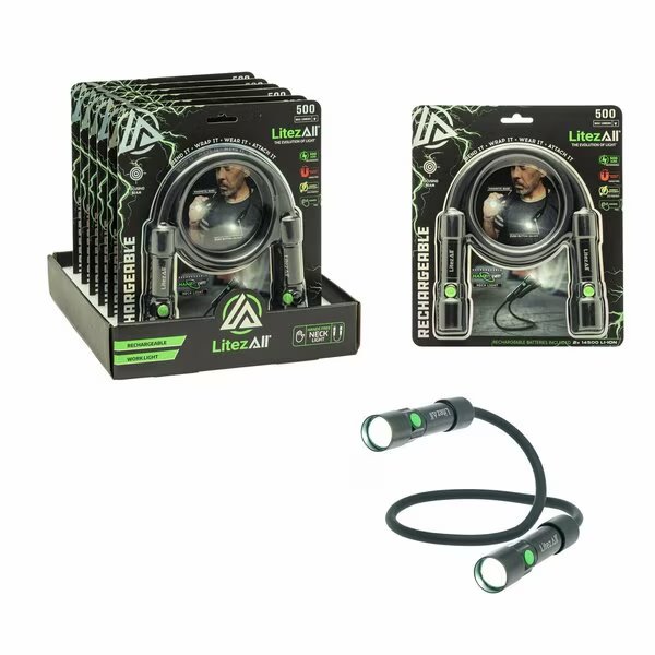 Rechargeable 500 Lumen Bendable Neck Lights, Promier Products, Mfr#: LA-400NECK-6/12