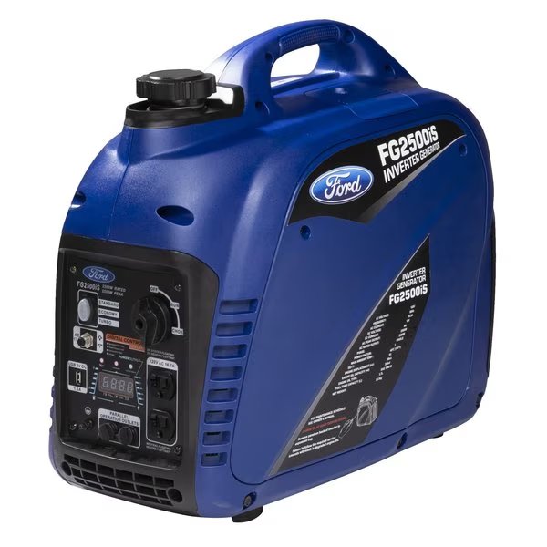 Portable and Inverter Generator, Gasoline, 2,200 W Rated, 2,500 W Surge, Recoil Start, 18 A, Ford, Mfr#: FG2500IS