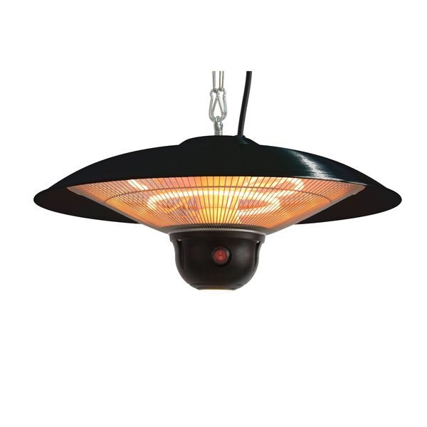 EnerG+ Infrared Electric Outdoor Heater - Hanging with LED & Remote, Energ+, Mfr#: HEA-21522 BLACK