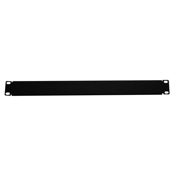 Blank Filler Panel, 1U, 1.75in H x 19in , Black, Quest Manufacturing, Mfr#: BP19-01