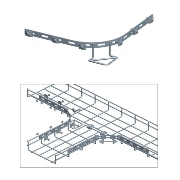Cable Tray Curved Bar Kit with mounting H/W, Zinc, Quest Manufacturing, Mfr#: CT0004-03