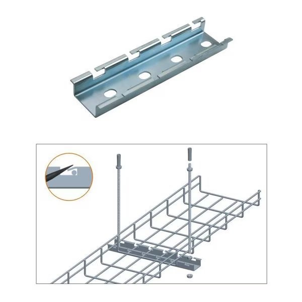 Cable Tray Ceiling Hanging Bar, 8in , Zinc, Quest Manufacturing, Mfr#: CT0010-08-03