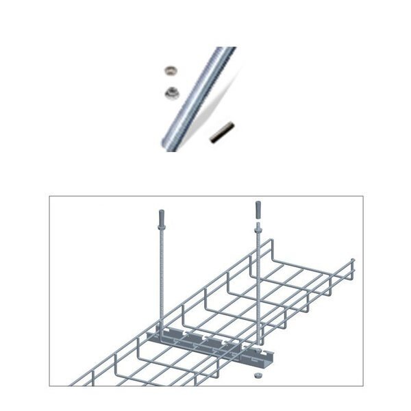 Cable Tray Screw Rod with Cement Wall Anchor Kit, 3ft, Quest Manufacturing, Mfr#: CT0011-03