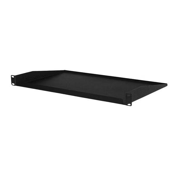 Single-Sided Non-Vented Cantilever Shelf, 1U, Black, 19" x 15"D, Quest Mfg, Mfr#: ES0319-0115