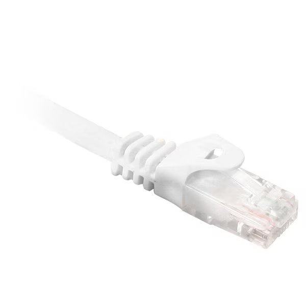 Cat5E Utp 350Mhz Snagless Molded Patch Cord - 50 Ft, White, Quest Technology International, Mfr#: NPC-1850