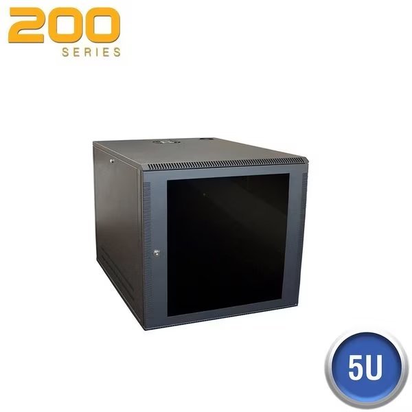 Wall Enclosure, Front/Side Access, 5U, 13"H x 21"W x 20"D, Black, Quest Mfg, Mfr#: WM2019-05-02
