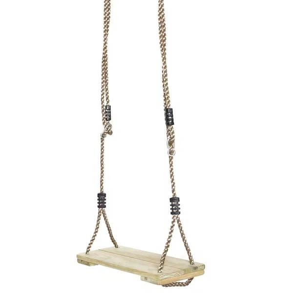 Outdoor Wooden Tree Swing with Hanging Ropes, Playberg, Mfr#: QI003370
