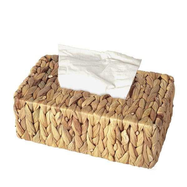 Water Hyacinth Wicker Rectangular Tissue Box Cover, Vintiquewise, Mfr#: QI003631.RC