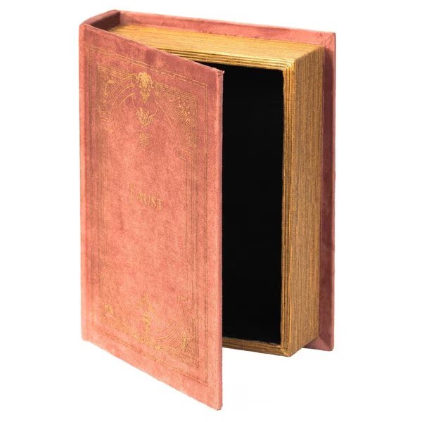 Decorative Vintage Book Shaped Trinket Storage Box - Brown, Vintiquewise, Mfr#: QI003691.BR