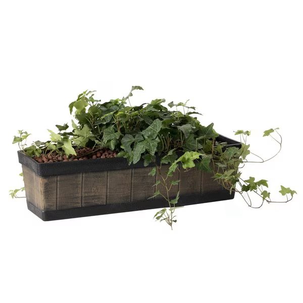 Outdoor and Indoor Rectangle Trough Plastic Planter Box, Vegetables or Flower Planting Pot, Gardenised, Mfr#: QI004121.L