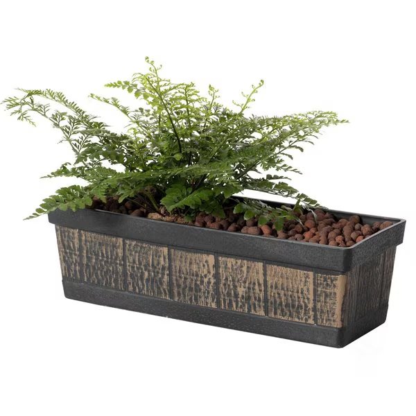 Outdoor and Indoor Rectangle Trough Plastic Planter Box, Vegetables or Flower Planting Pot, Gardenised, Mfr#: QI004121.S