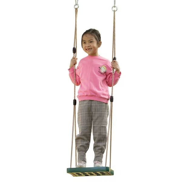 Adjustable Plastic Standing Swing, Outdoor Kids Playground Swing, Green, Playberg, Mfr#: QI003584.GN
