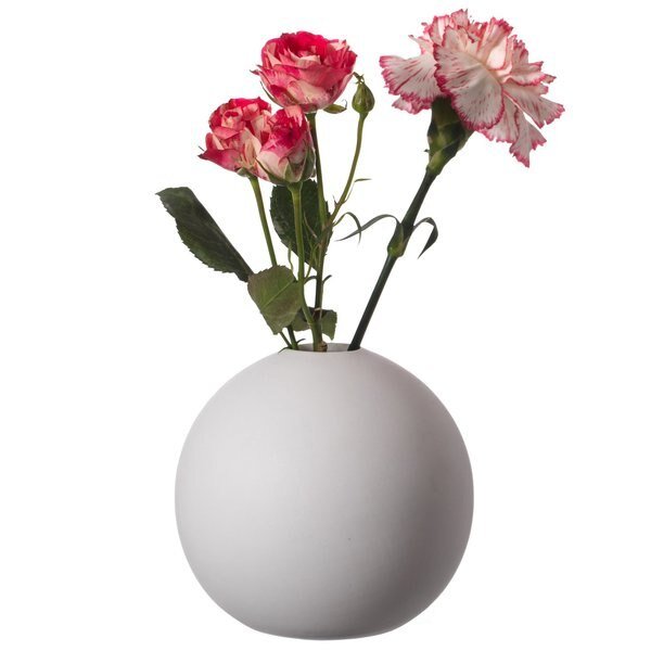 Contemporary White Ceramic Unique Circle Shaped Table Vase Flower Holder, Uniquewise, Mfr#: QI004370.PL