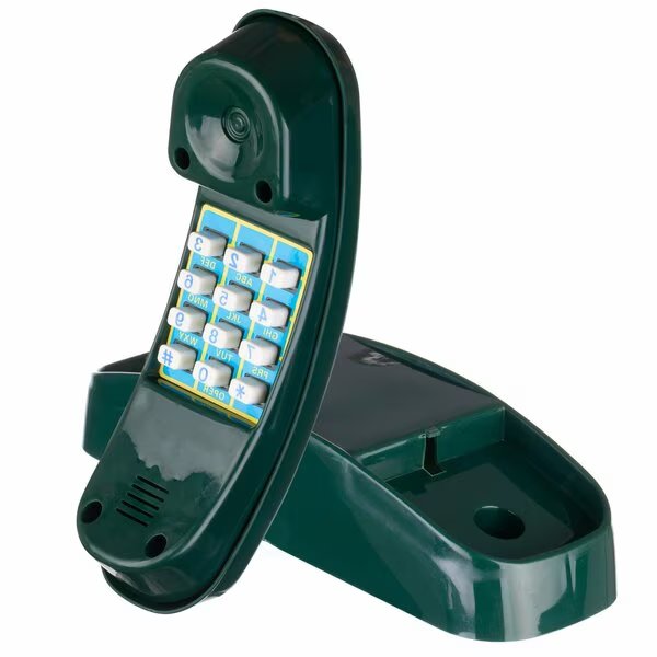 Kids Gym Playground Playhouse Toy Phone Set, Green Swing Set Accessories Cordless Play Telephone, Playberg, Mfr#: QI004565.GN