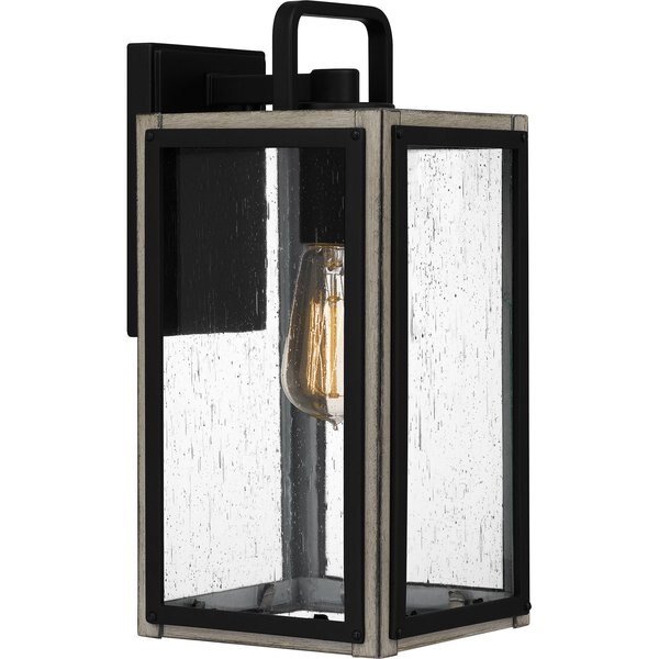 Bramshaw 1-Light Matte Black Outdoor Wall Lantern, Quoizel, Mfr#: BRAM8406MBK