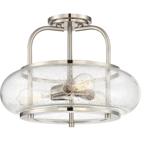 Trilogy Semi-Flush Mount, Quoizel, Mfr#: TRG1716BN