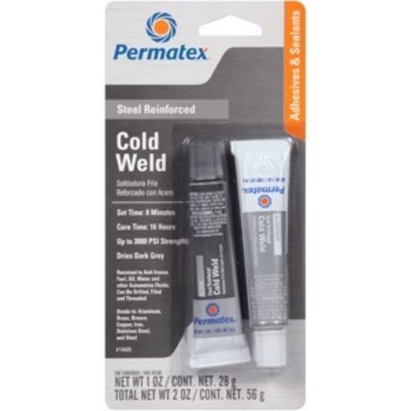 Cold Weld Bonding Compound 2- 1oz tubes carded, Permatex, Mfr#: 14600
