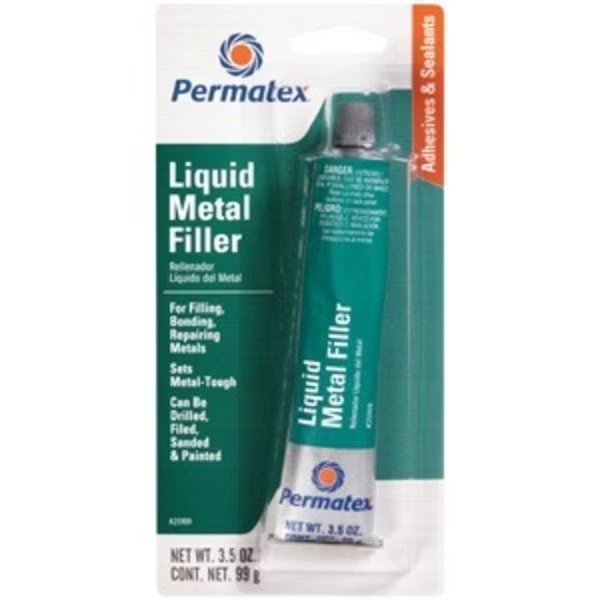 Permatex Automotive Liquid Metal Filler 3.5 fl oz. Tube Carded, Permatex, Mfr#: 25909