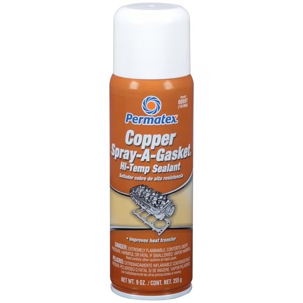 Automotive Copper Spray A Gasket Hi Temp Sealant 12oz Aerosol Can, Permatex, Mfr#: 80697
