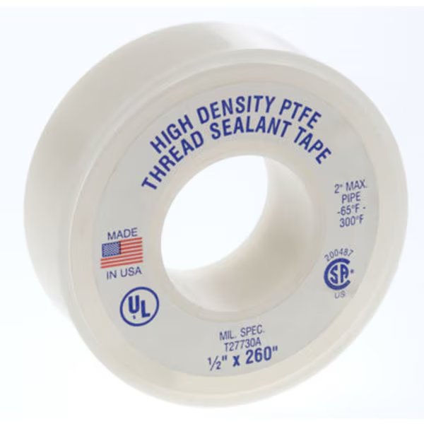 PTFE Tape - High Density 1/2" x 260", Black Swan, Mfr#: 2125