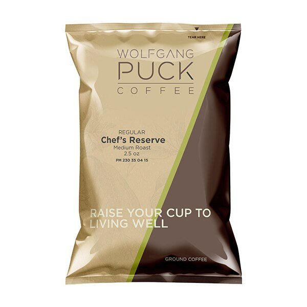 Chef’s Reserve ® 2.5 oz Fraction Packs, PK18 PK, Wolfgang Puck Coffee, Mfr#: 010623