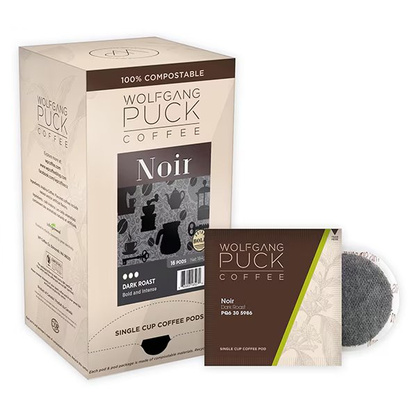 Noir Soft Coffee Pods, PK96 PK, Wolfgang Puck Coffee, Mfr#: 016427