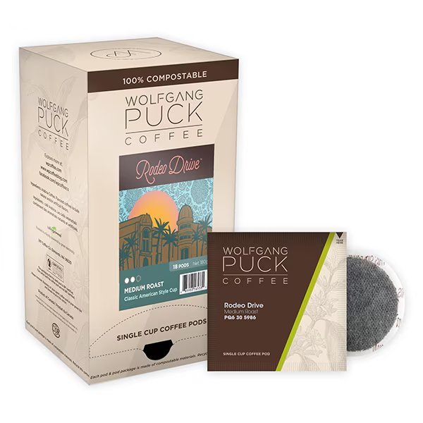 Rodeo Drive ® Soft Coffee Pods, PK108 PK, Wolfgang Puck Coffee, Mfr#: 016433