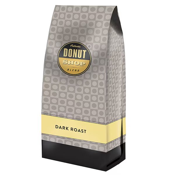 Whole Bean Coffee, Dark Roast, 2 Lbs Bags, PK6 PK, Authentic Donut Shop Blend, Mfr#: CRI4446