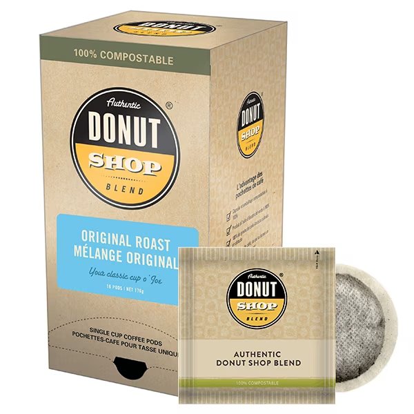 Donut Shop Original Roast, Soft Coffee Pods, PK96 PK, Authentic Donut Shop Blend, Mfr#: RI58011